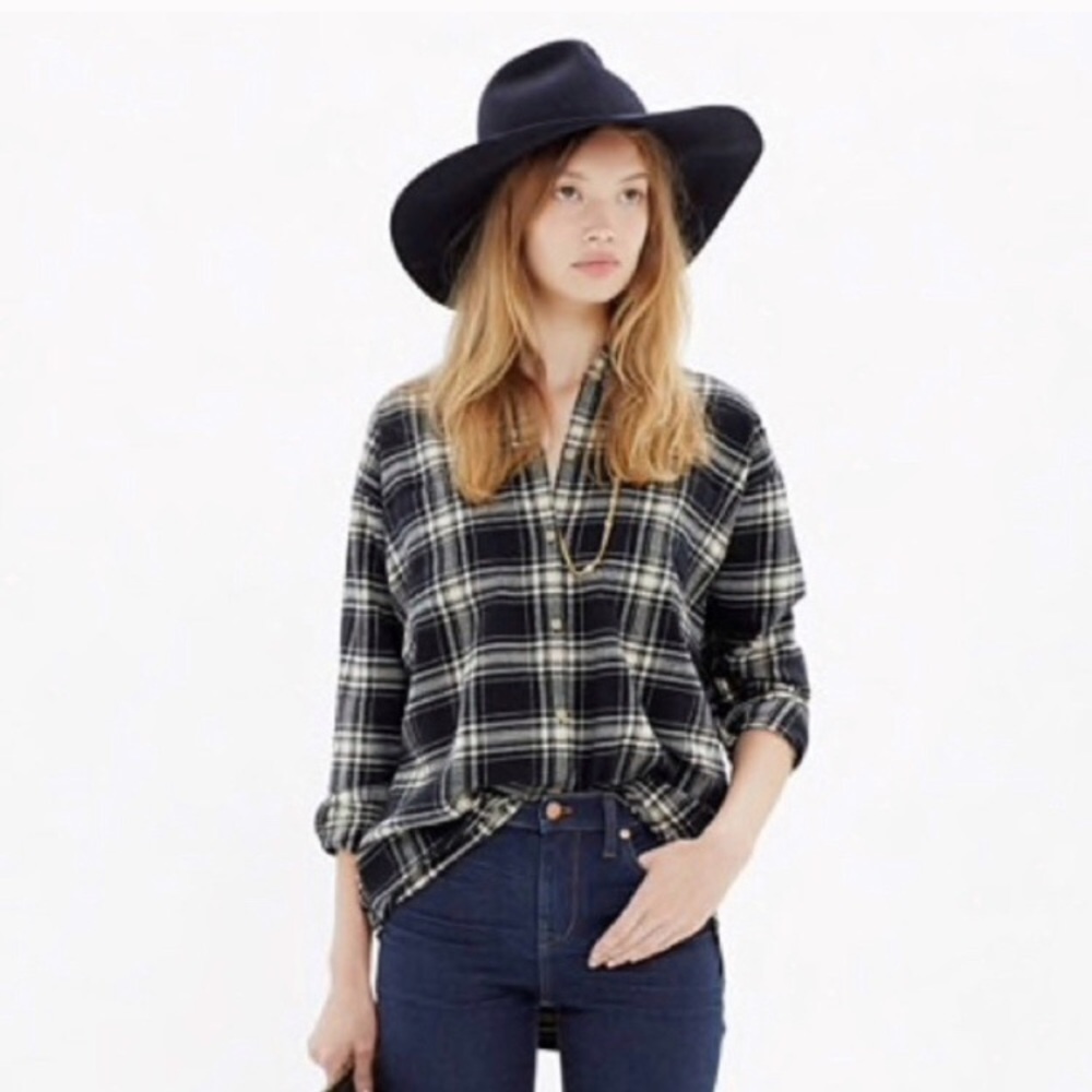 Madewell • Trapeze Overcast Plaid Flannel Shirt